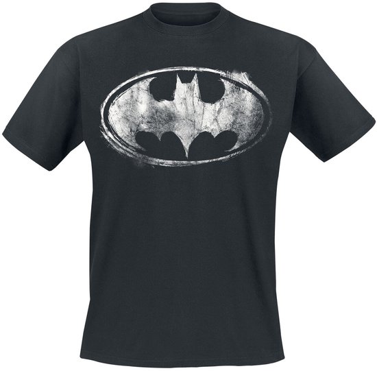 Batman Smudge Logo Heren T-shirt - zwart - L