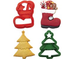 Decora Koekjesvormpjes Set: Schoentje & Kerstboom (2 stuks)