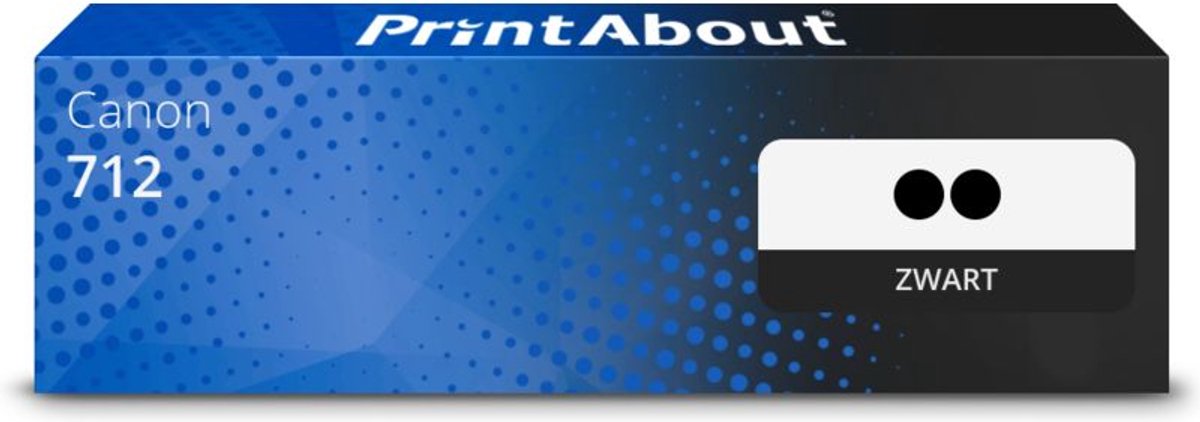 PrintAbout - Alternatief voor de Canon 712 / Zwart 2 Pack