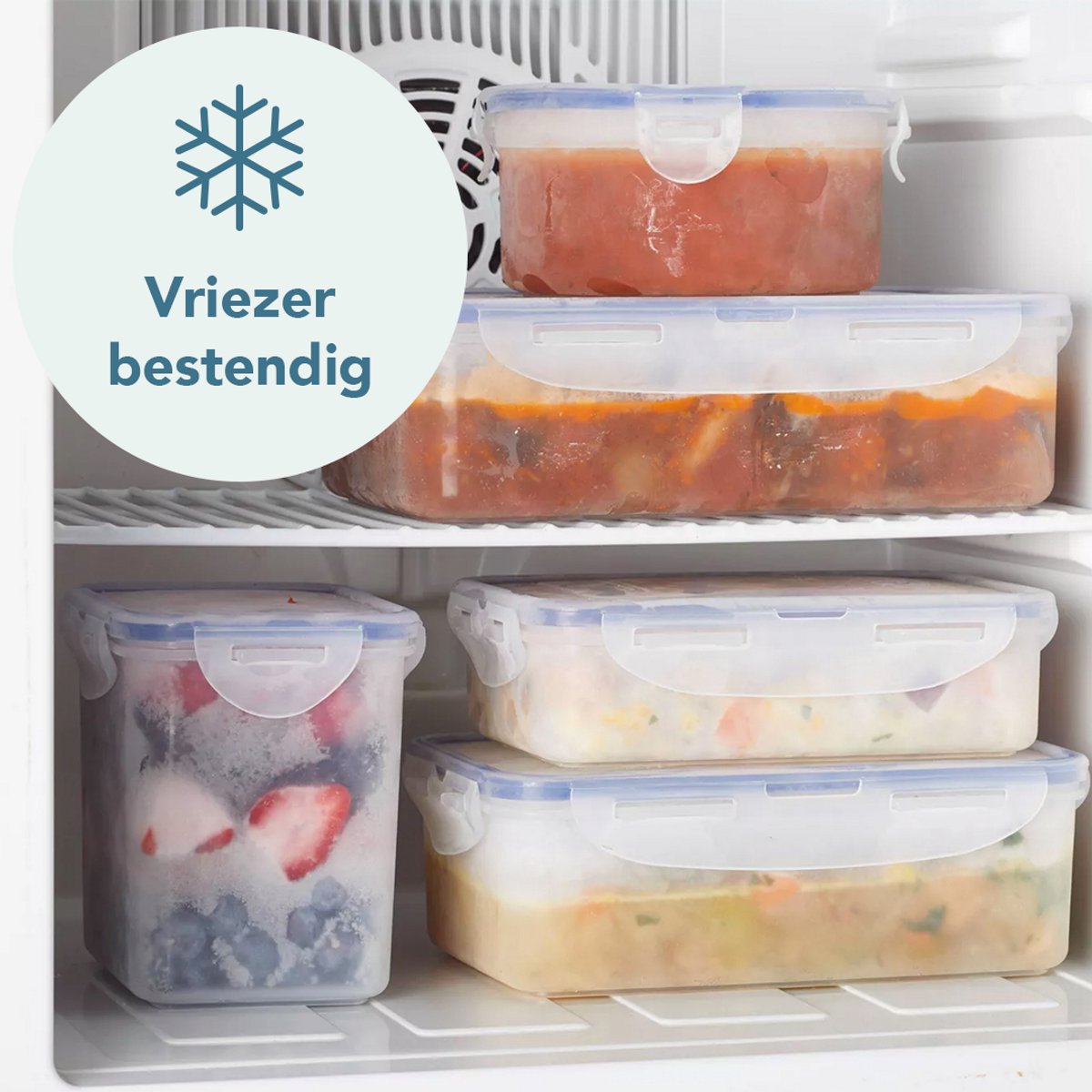 Lock&Lock Vershouddoos - Vershoudbakje - Bewaarbakje - Diepvriesbakje - Snackdoosje - Luchtdicht - Lekvrij - BPA vrij - PFAS vrij - Transparant - LocknLock - 350 ml — cadeau in Cadeau-ideeën - foto 7