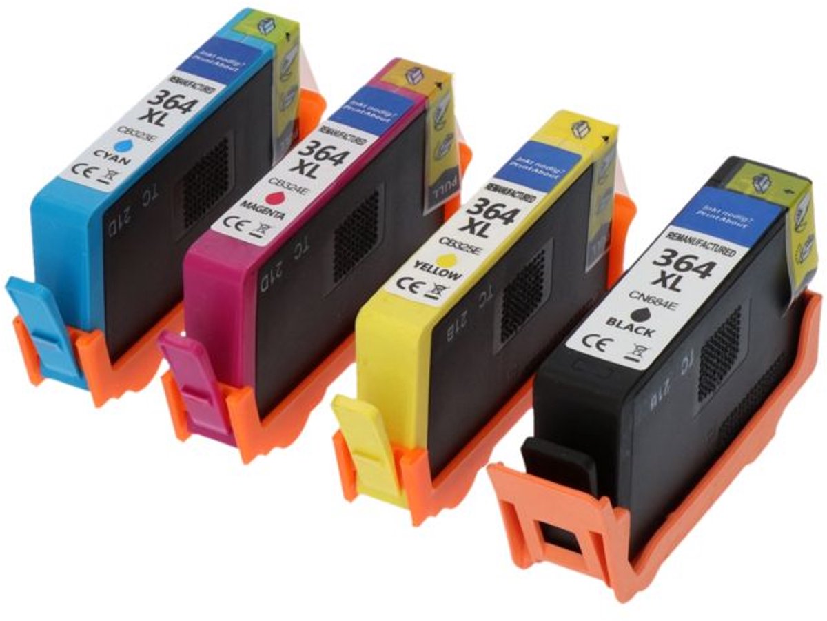 PrintAbout Huismerk HP 364 (N9J73AE) Inktcartridge 4-kleuren Voordeelbundel
