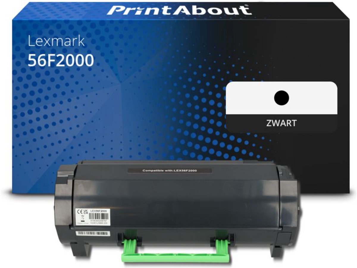 PrintAbout Huismerk Lexmark 56F2000 Toner Zwart