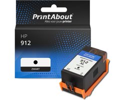 PrintAbout huismerk Inktcartridge 912 (3YL80AE) Zwart geschikt voor HP