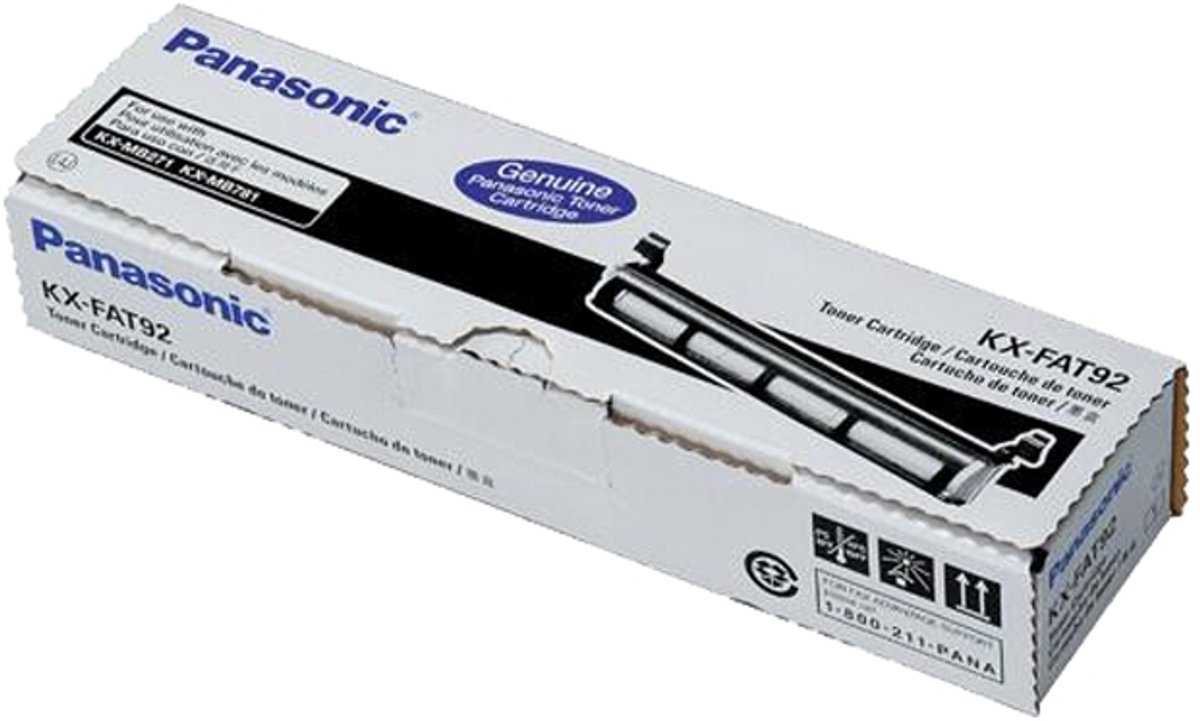 Panasonic Tonercartridge KXFAT92X Zwart