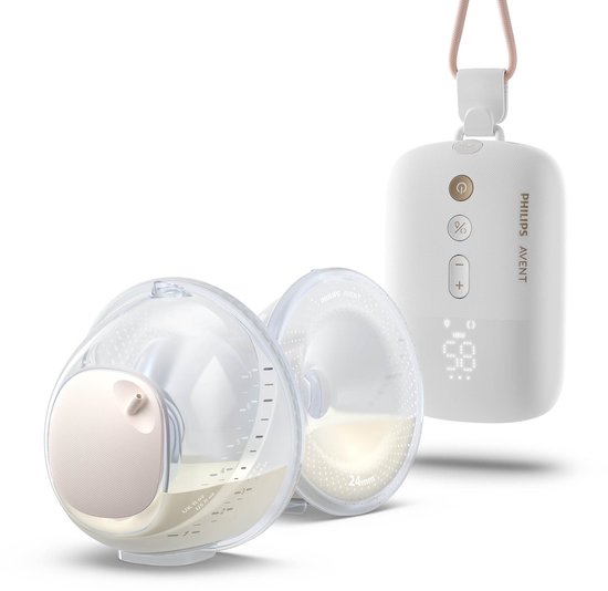 Philips Avent - Handsfree Dubbele Elektrische Draagbare Borstkolf - Comfortabel, Stil & Krachtig Motor - Ultralichte Transparante Cups - SCF532/11 van Philips — afbeelding 3