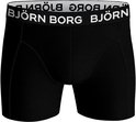 Zwarte Björn Borg boxer met witte merknaam op de elastische band.