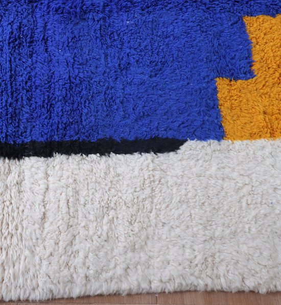 Tapis traditionnel Azilal - 300 x 200 cm - œuvre d'art tissée à la main - Coloré et unique et fabriqué à partir de matériaux naturels - 100% laine