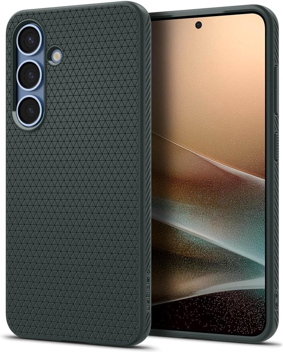 Spigen Geschikt voor Samsung Galaxy S25 - Liquid Air - Back Cover Hoesje - Groen