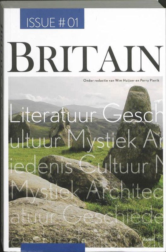 BRITAIN ISSUE #01, met de tekst 'Literatuur Geschiedenis Cultuur Mystiek Architectuur'