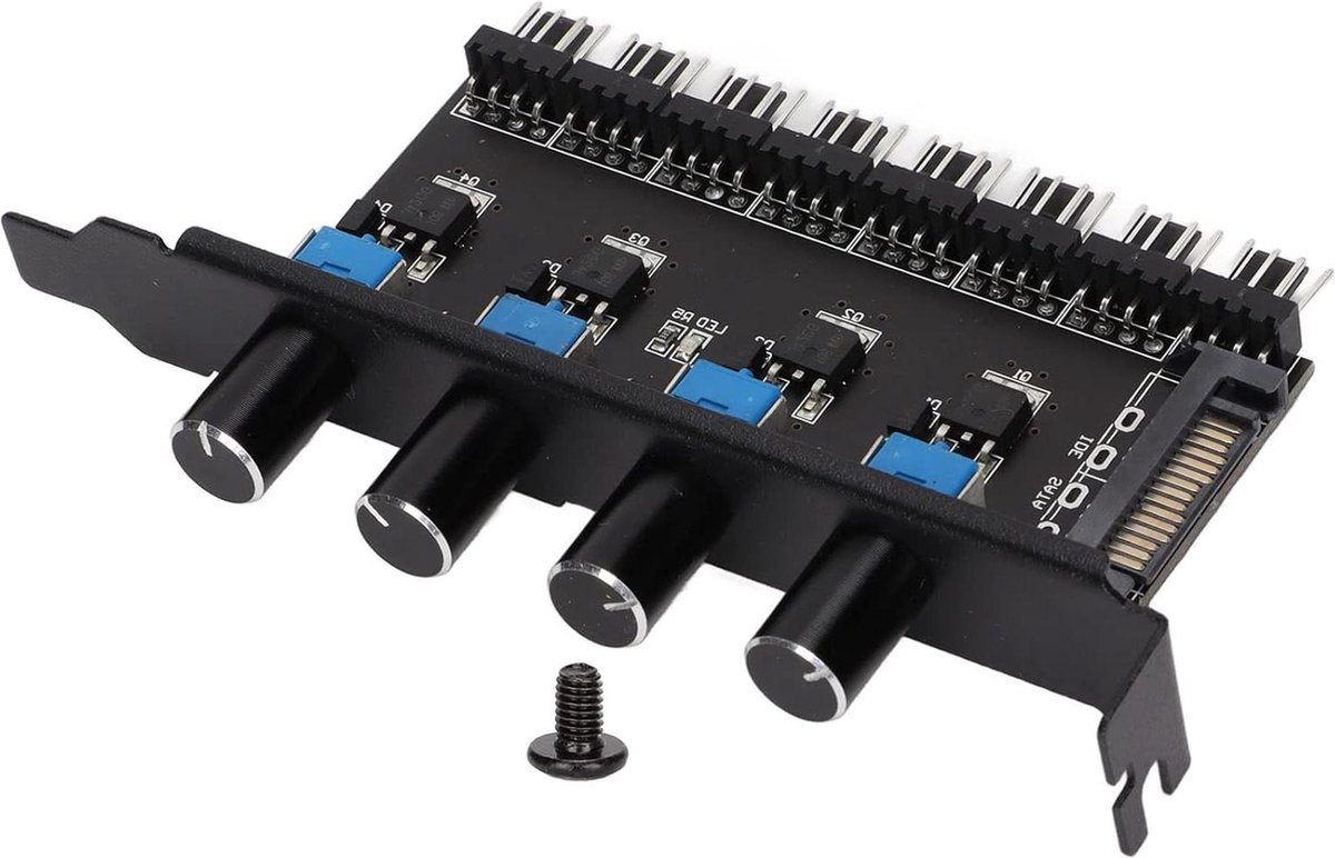 8 Kanaals Fan Hub met 4 Knop Cooling Fan Speed Controller voor CPU Chassis HDD VGA PWM Fan Waterkoeling - PC Fan Hub .