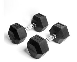 AJ-Sports Hex Dumbells 14kg - 2 x 14 kg Dumbell - Gewichten - Dumbells set - Gewichten set - Halterset - Fitness gewichten - Krachttraining - Fitness