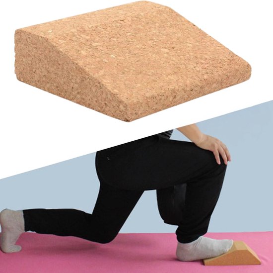 Kurk Pocket Wedge Compact Size - Premium 100% Natuurlijke Enkele Blok Baksteen Voor Beginners en Professionals Lyengar Yogalessen Thuis Oefening Fitness Antislip Grip — afbeelding 3