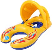 Puddle Jumper GLOPUS Baby Zwemring Met UPF50 Zonnedak En Speelgoed - Zwemhulp Voor 6-36 Maanden | Verstelbare Veiligheidsstoel Voor In Het Zwembad Zwemhulp Met Zonnedak