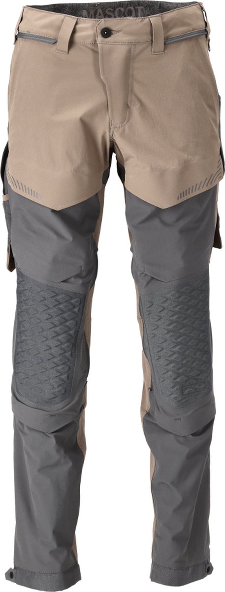 Mascot Customized Broek met kniezakken 22279-605 - donkerzand/steengrijs - C48 - 90