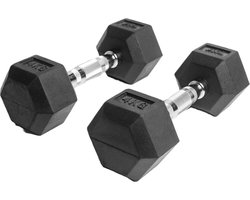 AJ-Sports Hex Dumbells 4kg - 2 x 4 kg Dumbell - Gewichten - Dumbells set - Gewichten set - Halterset - Fitness gewichten - Krachttraining - Fitness
