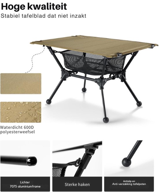 OneTigris SUPRANUBIS - Catre de campamento, altura ajustable con extensores de patas