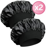 RENALUX - Bonnet Satijn - 2 Stuks - Satijnen Slaapmuts - Luxe Bonnet Satijn - Haarnetjes - Haarverzorging - Elastisch - Satijn - 2 Stuks