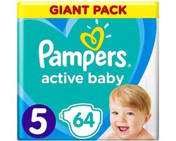Pampers Baby-Dry Luiers - Maat 5 - 64 Stuks