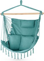 Outtec® Hangstoel met 3 Kussens - 100x130x75cm, tot 140 kg - Boho Fringed Fauteuil, Zitzak, Schommel - voor Buiten, Tuin, Balkon, Huis