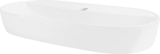 Lavabo Forme Ovale 80x40x12 cm Céramique Wit ML Design