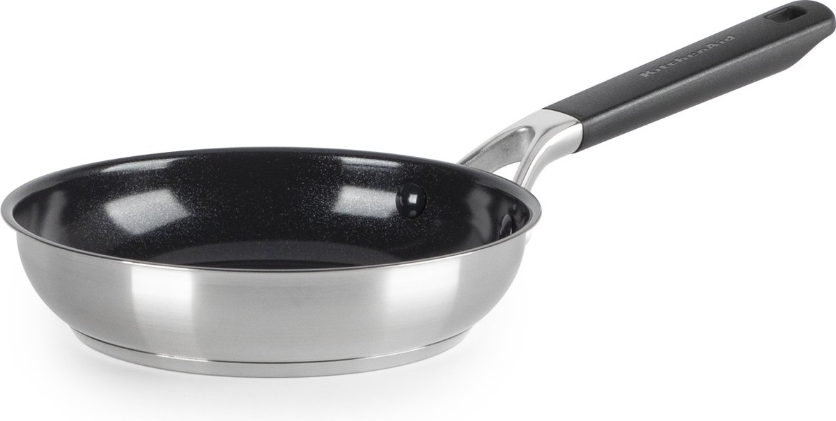 KitchenAid Classic Stainless Steel koekenpan ø24cm - RVS - inductie - anti-aanbak