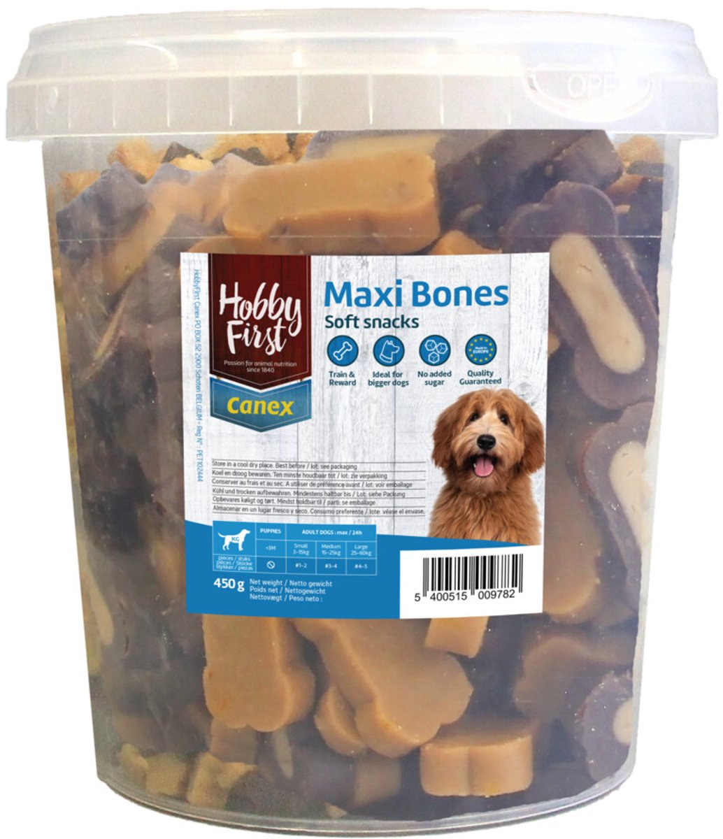 HobbyFirst Canex Soft Hondensnack Maxi Bones 450 gr