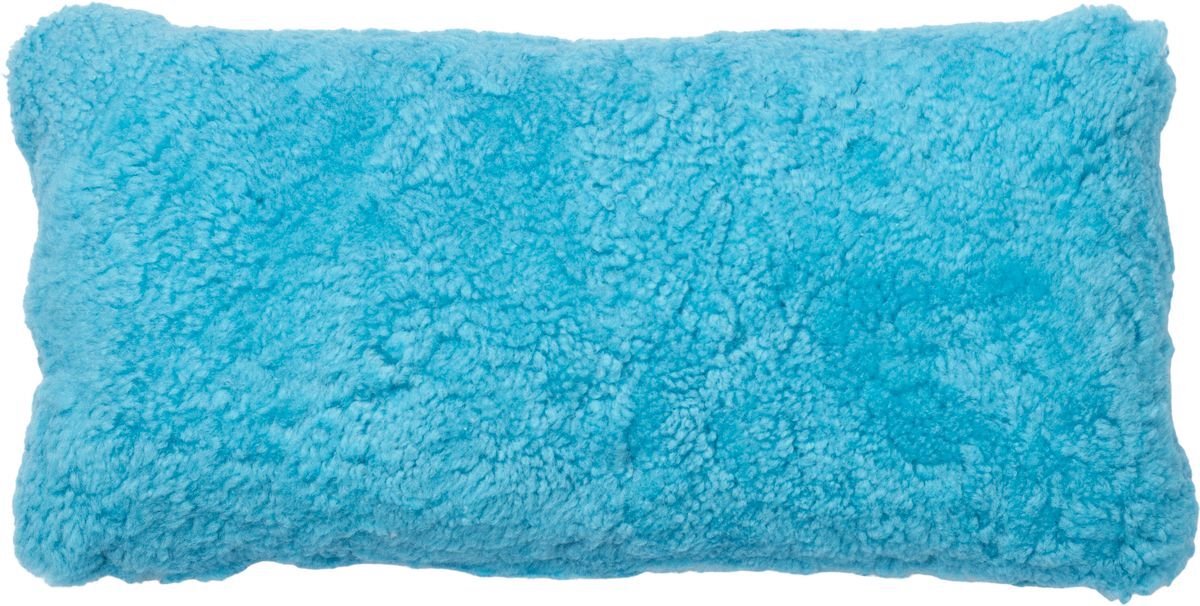 Sheepskin House Kortharig Schapenvacht Kussen - Dubbelzijdig - 30x60 cm Coral Peacock