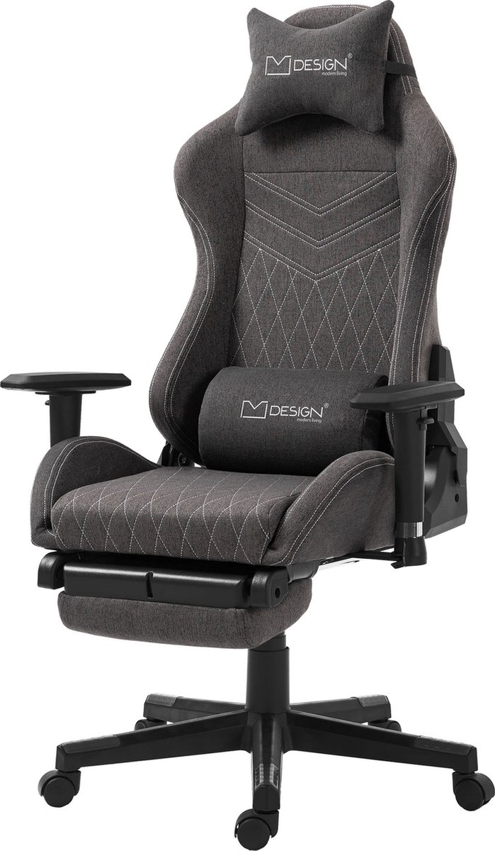 Gaming stoel grijs/wit ML-Design