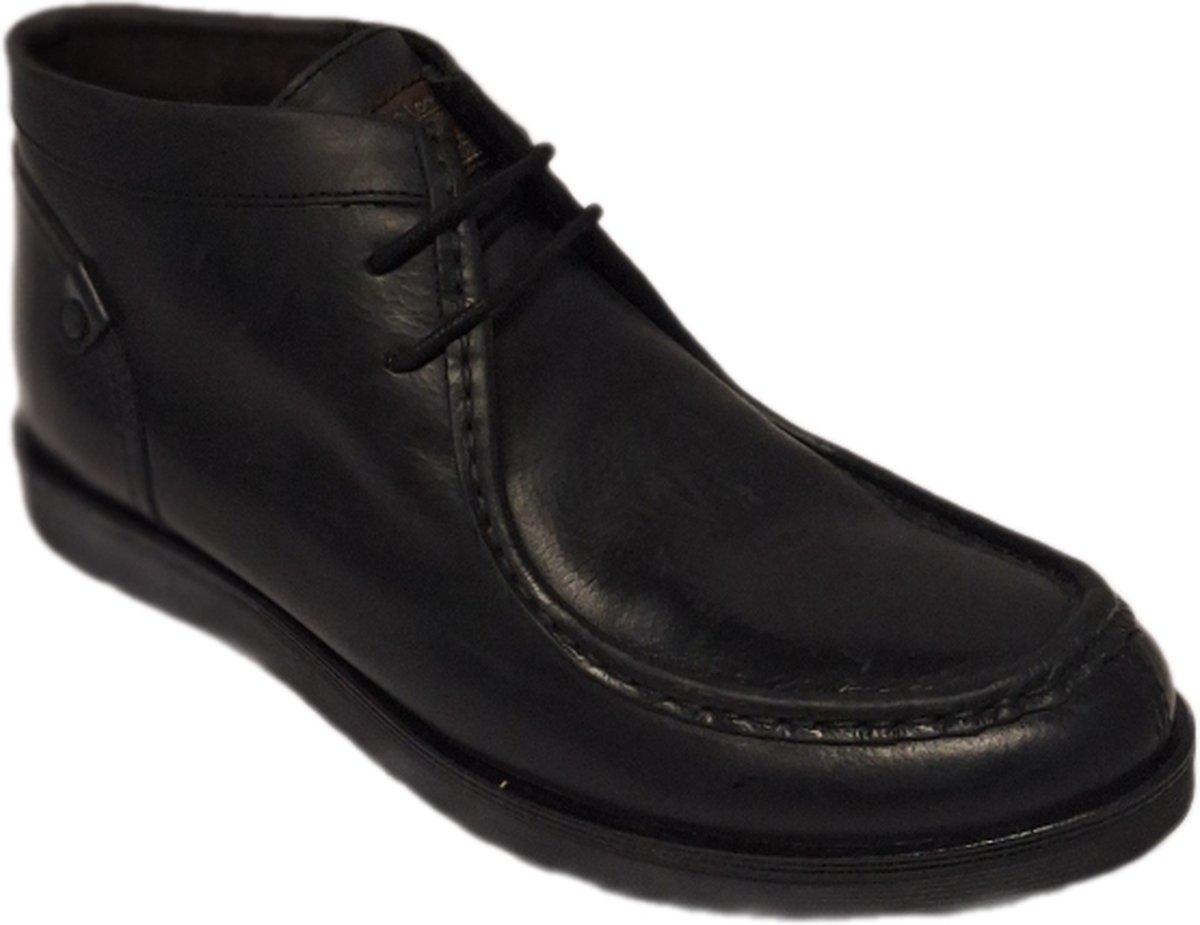 Base London -MEN BOOTS-OILY BLACK- LEDER- VETERBOOTS