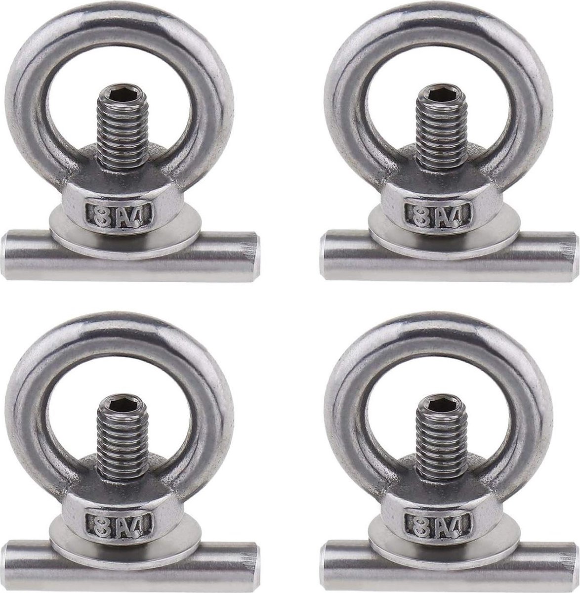 4 x Borgrail oogmoeren set voor belastingsbeveiliging sjoroog - Compatibel met VW T5 T6
