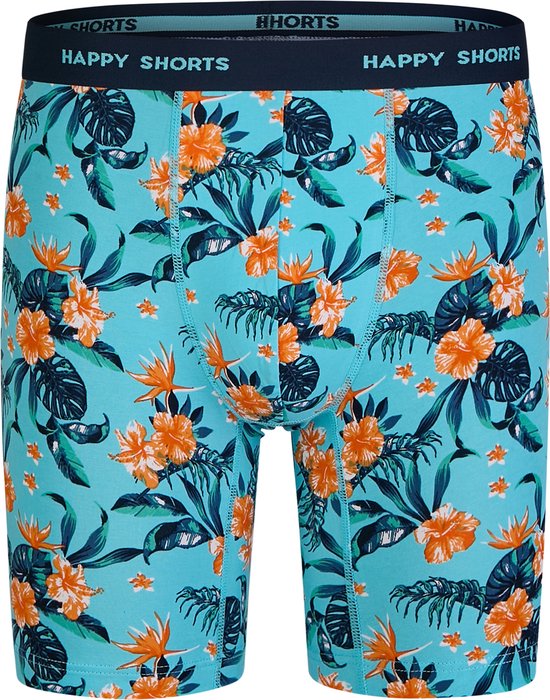 Lot de 2 Boxers pour homme Happy Shorts avec jambes longues et imprimé floral - Taille XL