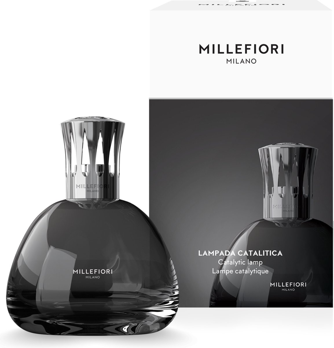 Millefiori Katalytische Geurlamp - Smokey Grey - Aromabrander - Geurverspreider - Oliebrander