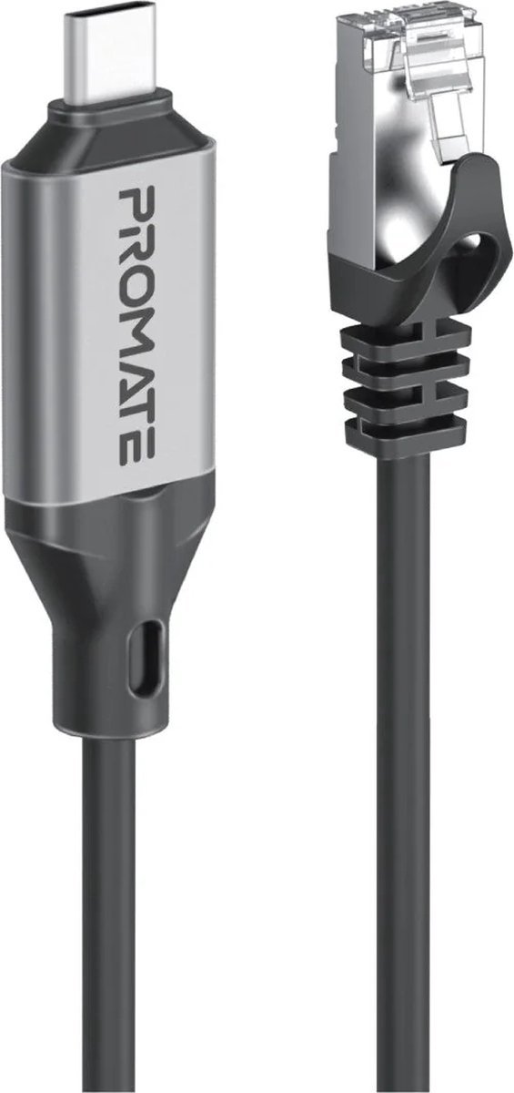 ProMate® CLink- RJ45 - Ethernet naar USB-C™ Adapterkabel- Internet - Netwerk - 1000Mbps RJ45 naar Type-C Ethernet Ingang - USB-C™ 3.2 Uitgang - 5 Meter Lengte - Duurzame Materialen - Plug-and-Play - Voor Laptops, Tablets, Routers, Modems en Switches