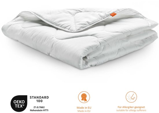 sleepling Comfort 100 Evolon Encasing, coprimaterasso per persone allergiche e antiacaro, materassi fino a 20 cm, lavabile a 95 gradi, prodotto in Germania, 180 x 200 cm, bianco