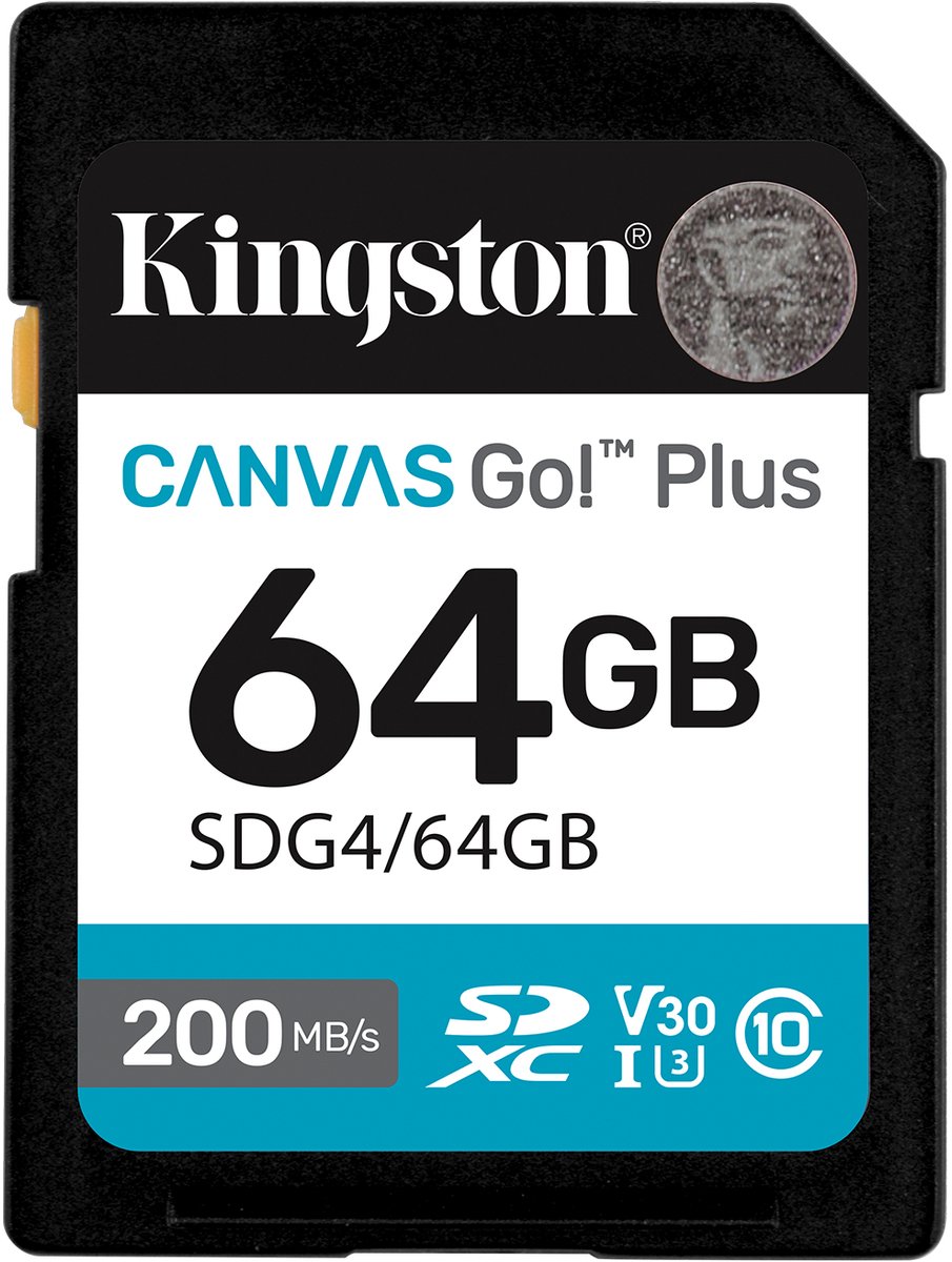 Kingston Canvas Go! Plus SDXC 64 GB geheugenkaart