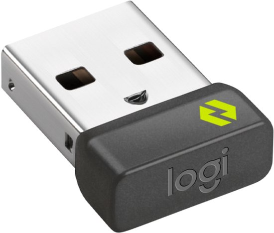 Logitech USB Unifying ontvanger met groen z logo.