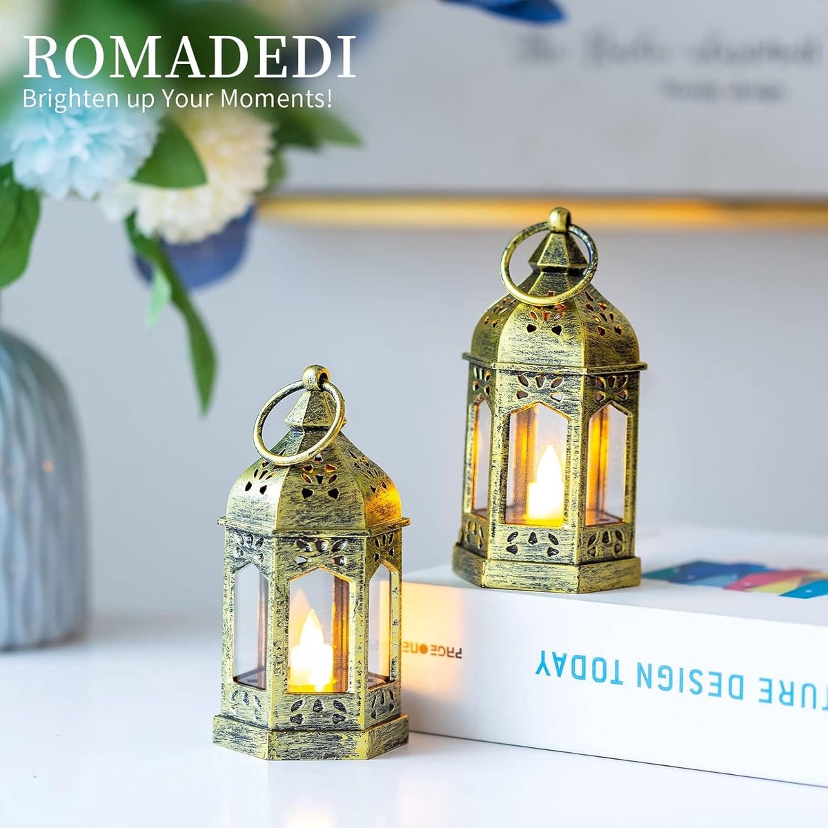 Lot De 3 Lanternes Rondes En Papier Déco Fête - Multicolore - Métal - Taille 10 Cm - Pour Intérieur/Extérieur - 4