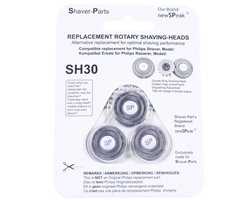 Tête de rasoir NewSPeak Shaver-Parts SH30 – pour séries 1000 et 3000 – Set de 3