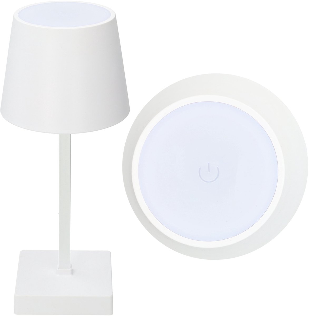 Luume Tafellamp op Batterijen - Touch Bediening - Dimbaar - Ø 10,5 x 26 cm - LED Lampen - Zwart