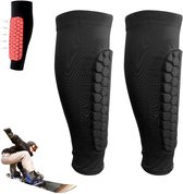 M - Voetbal scheenbeschermers kous - Scheenbeschermer Houder - 1paar - Voetbal - Scheenbeschermer Sokjes - Elastisch - antislip scheenbeschermerhouder - Scheenbeschermersokken - shin guard - steunhouders - zwarte scheenbeschermers
