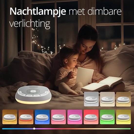 LUVION® Dreamnest White Noise Machine - Inclusief Hartslag Recorder - Neem je eigen hartslag op, het bekende geluid van jouw hart voor je pasgeboren baby! - Ook 20 verschillende witte ruis & natuurgeluiden en slaapliedjes voor Baby's en Volwassenen van LUVION — afbeelding 5