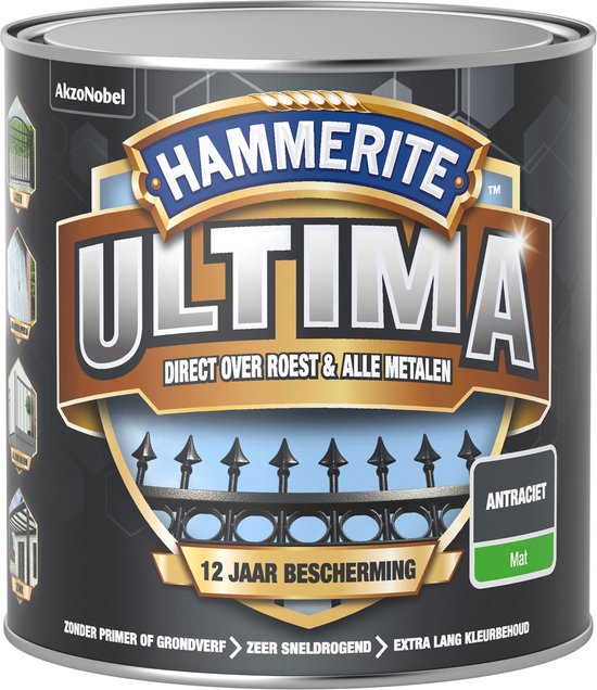 Hammerite - Ultima Mat - Antraciet - 250 ML