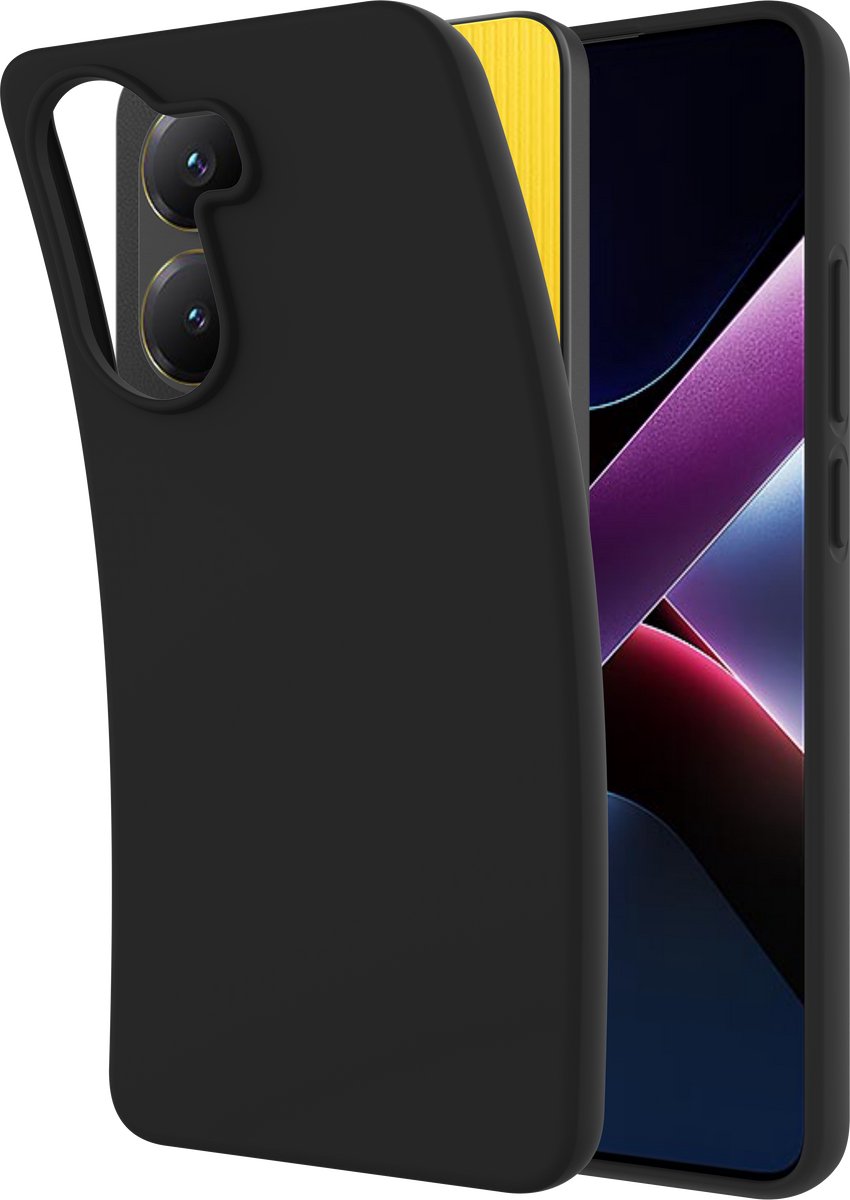 Cazy hoesje geschikt voor Xiaomi Poco X7 Pro Hoesje Siliconen - Flexibele Case - Zwart