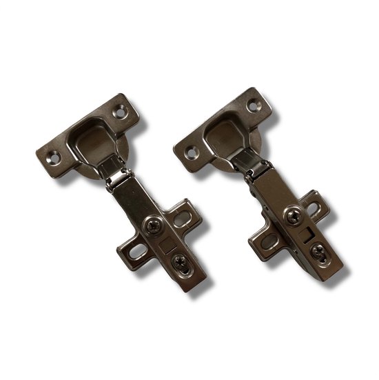 NELI 2er - Set de charnières à fermeture douce pour Besta (IKEA) avec 2 charnières et 8 vis