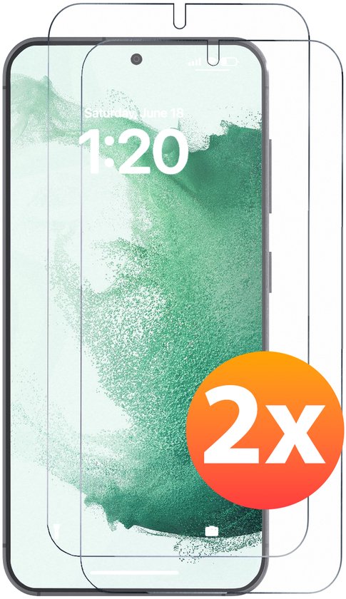 Screenprotector - Geschikt voor Samsung Galaxy S22 Screen protector Tempered Gehard glas - 2 stuks beschermglas