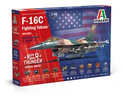 Italeri Modelbouwpakket Militaire voertuigen - 35105 General Dynamics F-16C Fighting Falcon - Straaljager - War Thunder Special BONUS! Plastic - 1:48 - Modelbouw