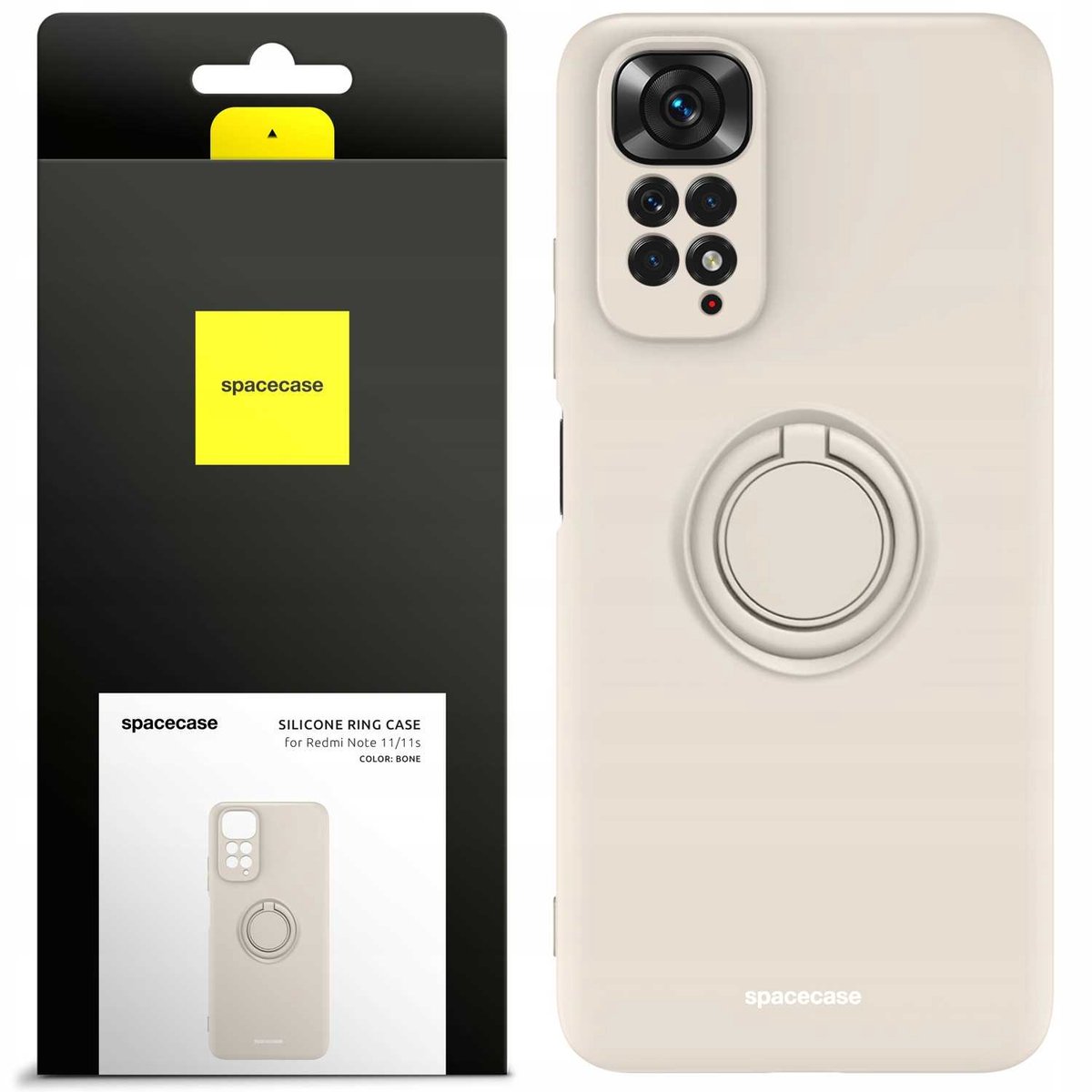 Spacecase Siliconen Hoes Voor Xiaomi Redmi Note 11 11S Bone