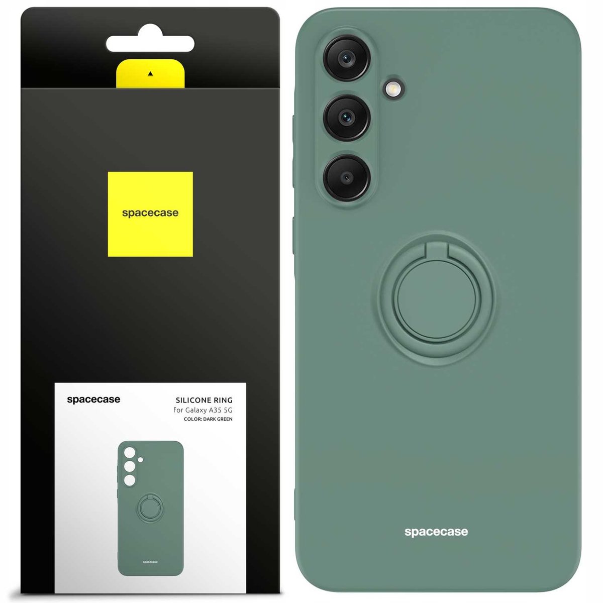 Spacecase Siliconen Case Cover Voor Samsung Galaxy A35 5G Groen