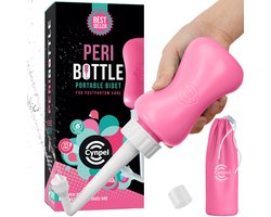 Cynpel Draagbaar Bidet voor Postpartum Zorg - 350ml Peri Fles voor Vrouwen - Ziekenhuis Tas Zwangerschap Essentials - Roze