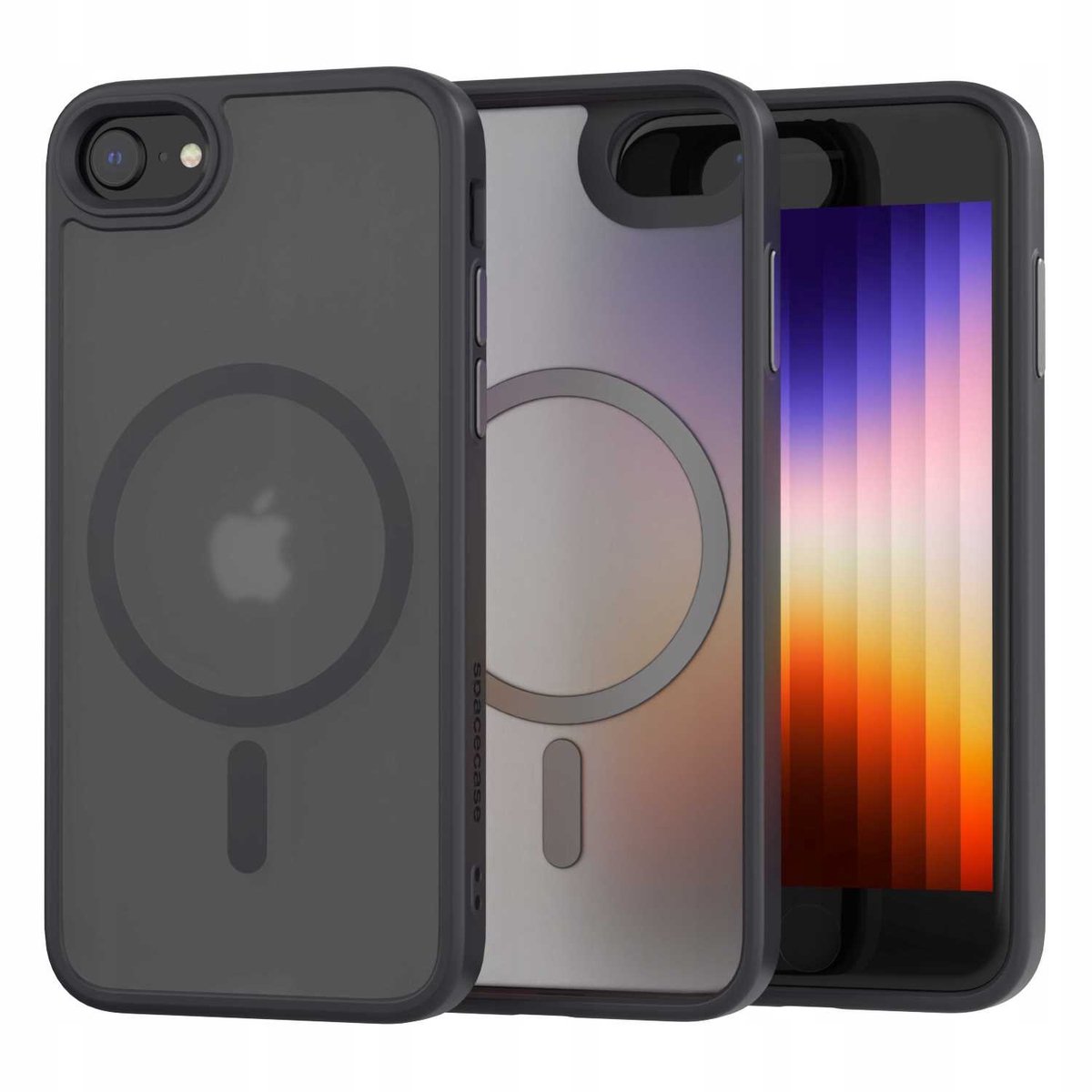Spacecase Hybride Case Voor Iphone 7 8 Se Voor Magsafe Zwart